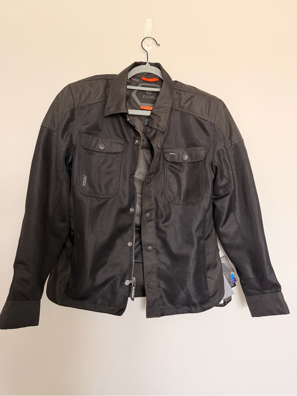 REAX Point Breeze Riding Black Padded Motorcycle Shirt Jacket Size Medium NWT!